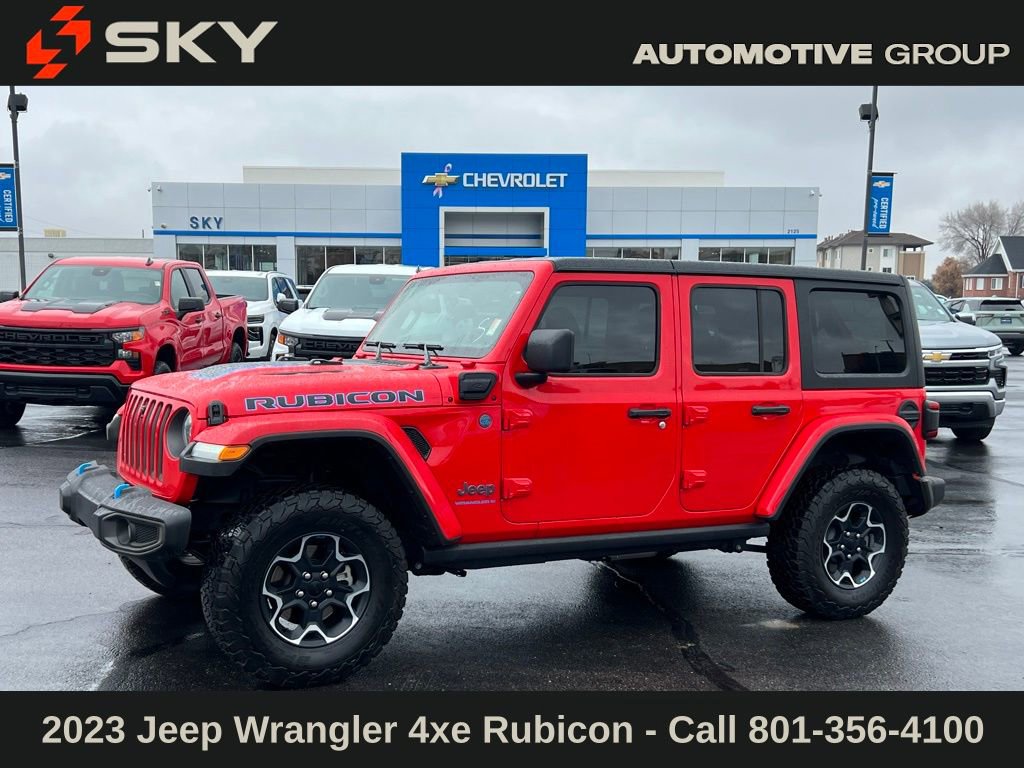Used 2023 Jeep Wrangler Unlimited Rubicon 4xe w/ Cold Weather Group image 1