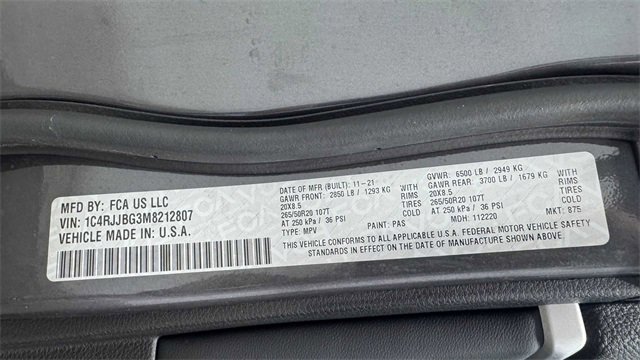 Used 2021 Jeep Grand Cherokee L Limited w/ Trailer Tow Group (B) image 40