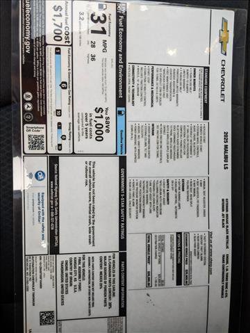 New 2025 Chevrolet Malibu LS image 17