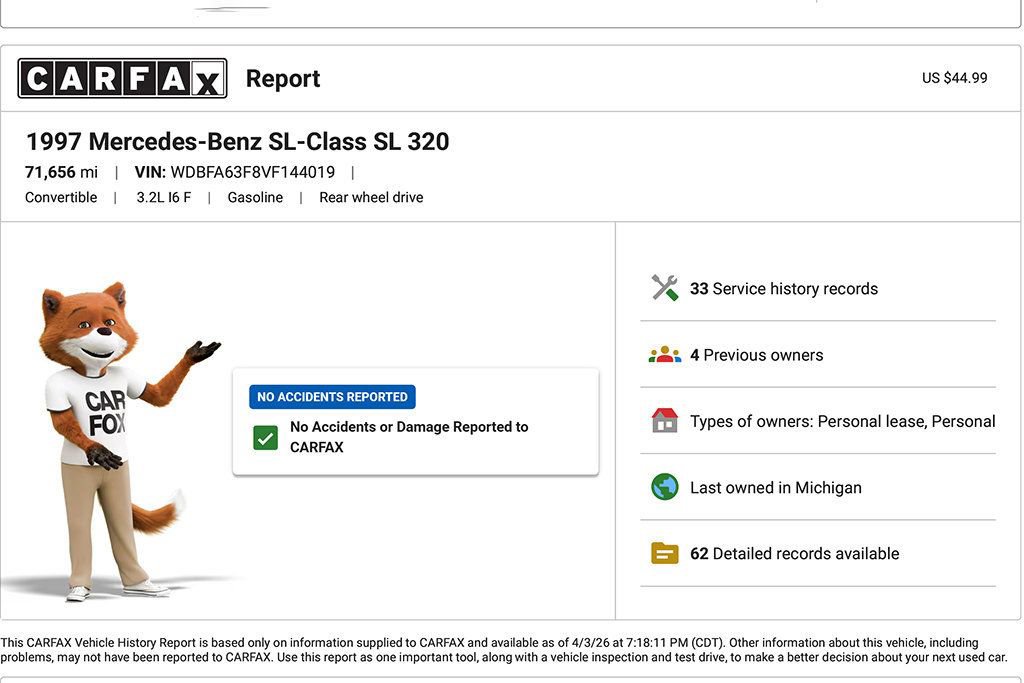 Used 1997 Mercedes-Benz SL 320 image 2