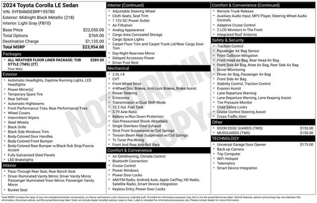 Used 2024 Toyota Corolla LE image 7