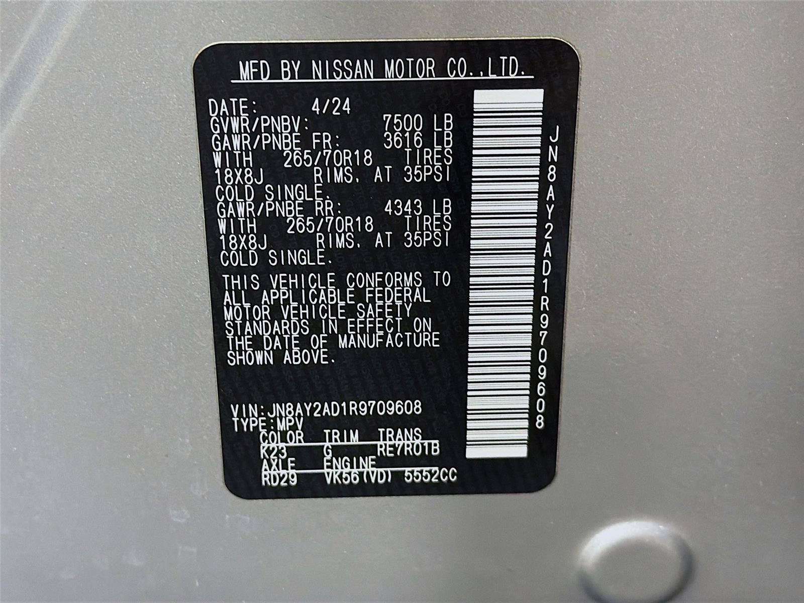 Used 2024 Nissan Armada SV AWD/4WD image 38