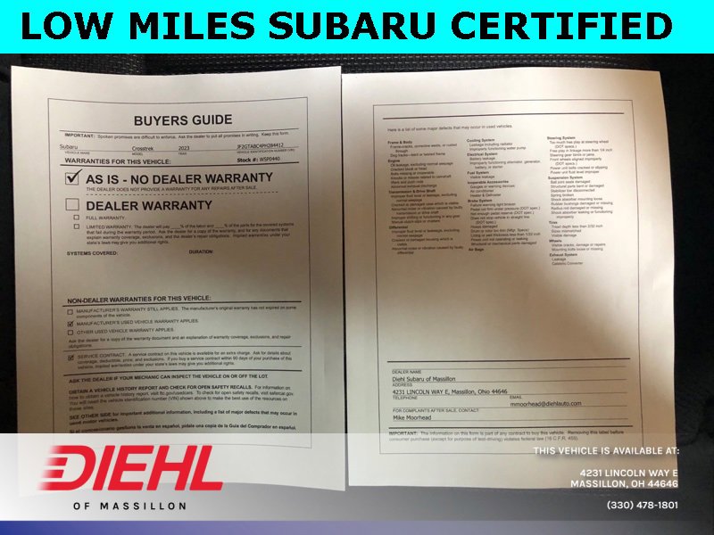 Used 2023 Subaru Crosstrek 2.0i image 29