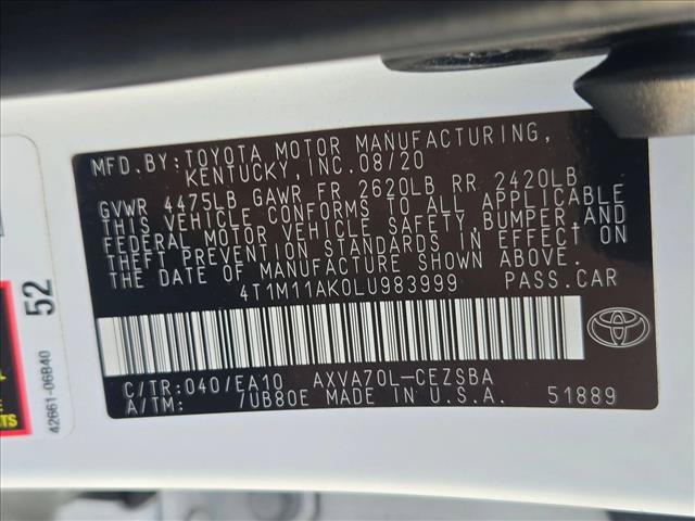 Used 2020 Toyota Camry SE w/ Convenience Package FWD image 13