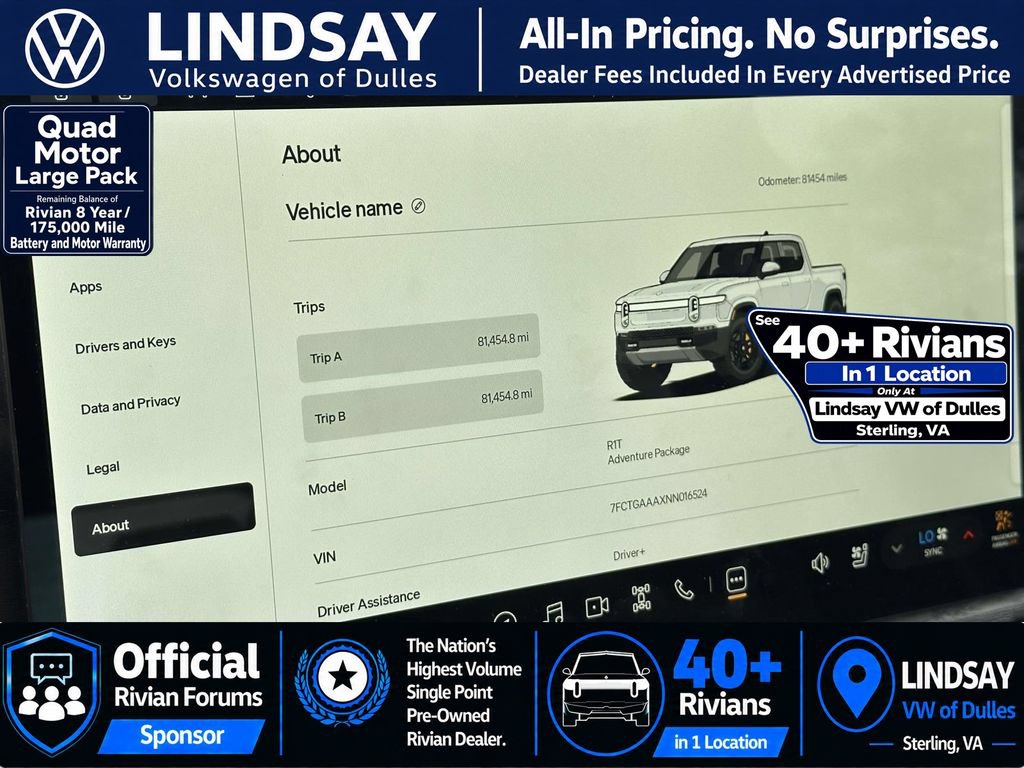 Used 2022 Rivian R1T Adventure AWD/4WD image 25