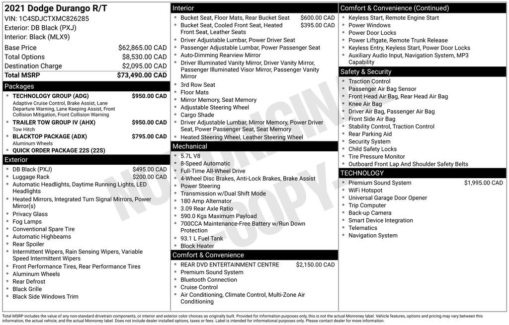 Used 2021 Dodge Durango R/T w/ Trailer Tow Group IV image 10