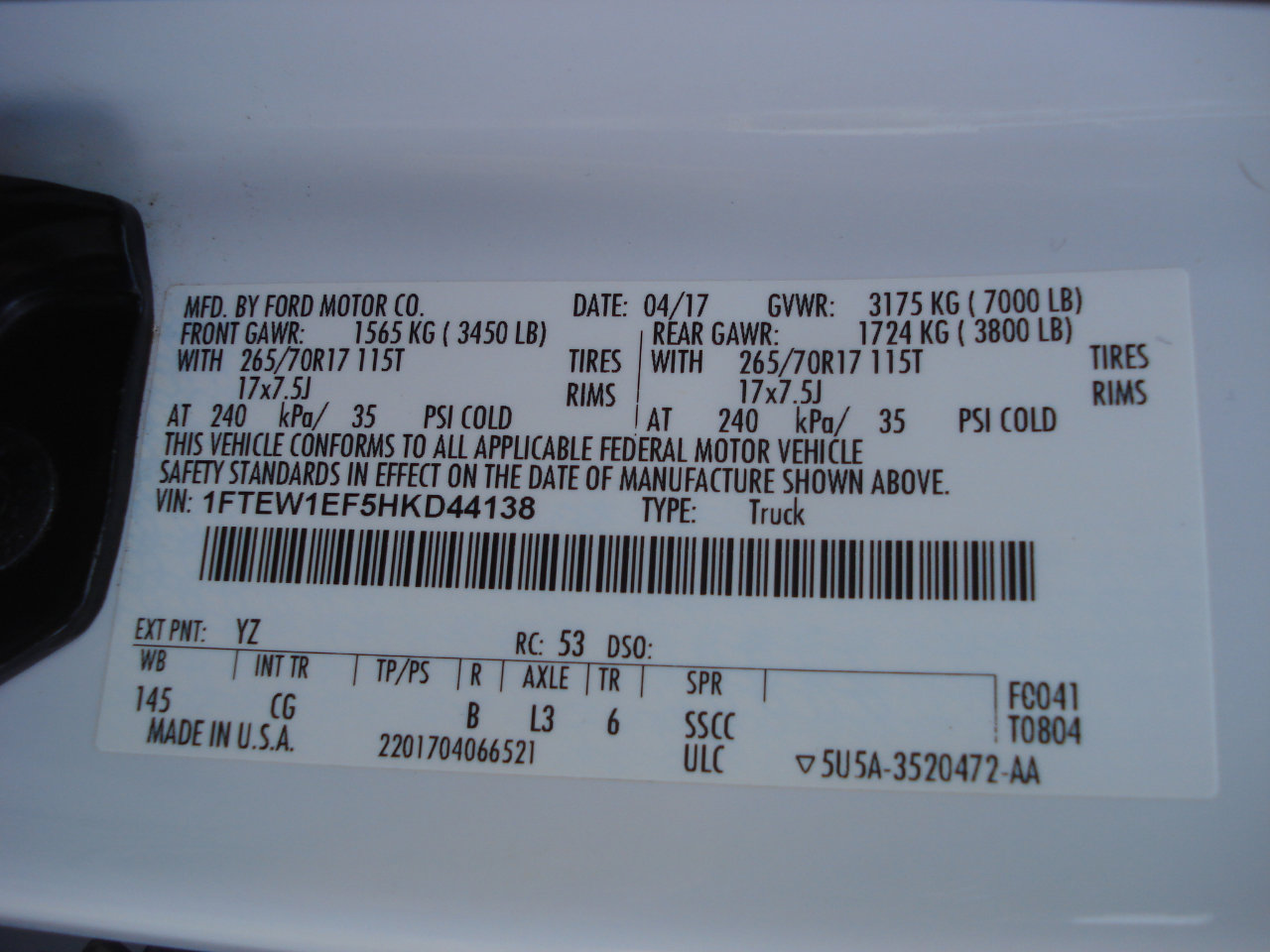Used 2017 Ford F150 XL w/ Equipment Group 101A Mid image 26