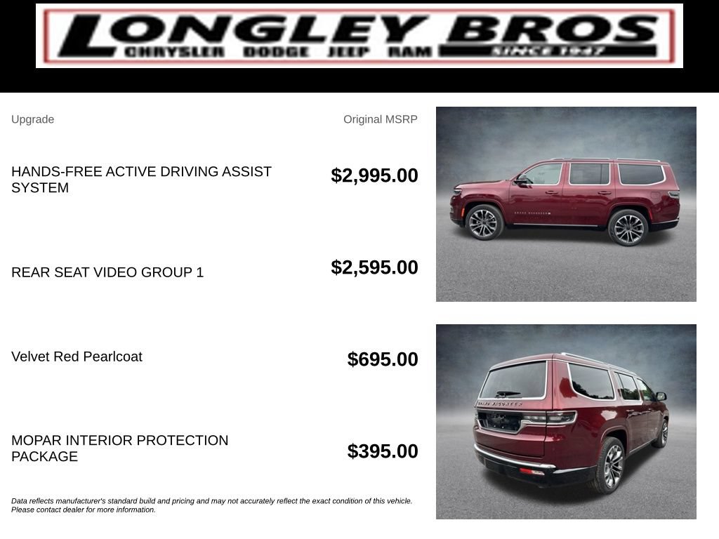 Used 2025 Jeep Grand Wagoneer Series III w/ Rear Seat Video Group 1 AWD/4WD image 6