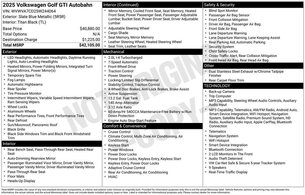 Certified 2025 Volkswagen GTI Autobahn FWD image 12