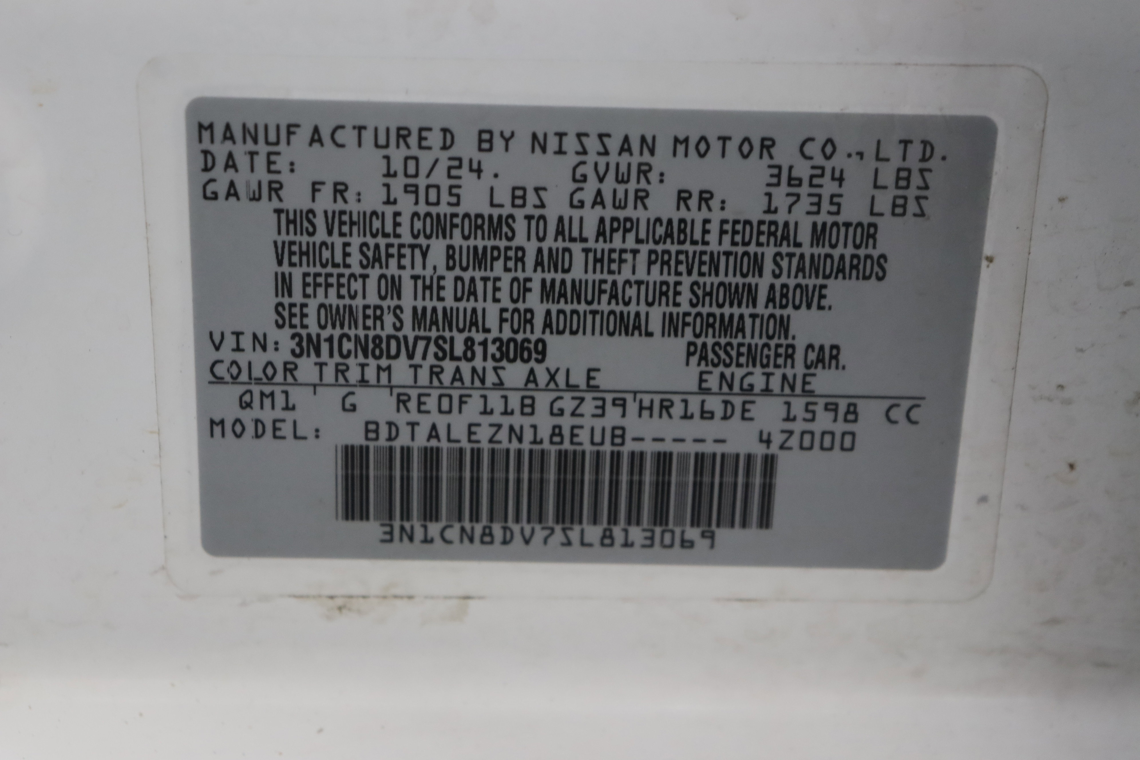 Used 2025 Nissan Versa S w/ Trunk Package FWD image 37
