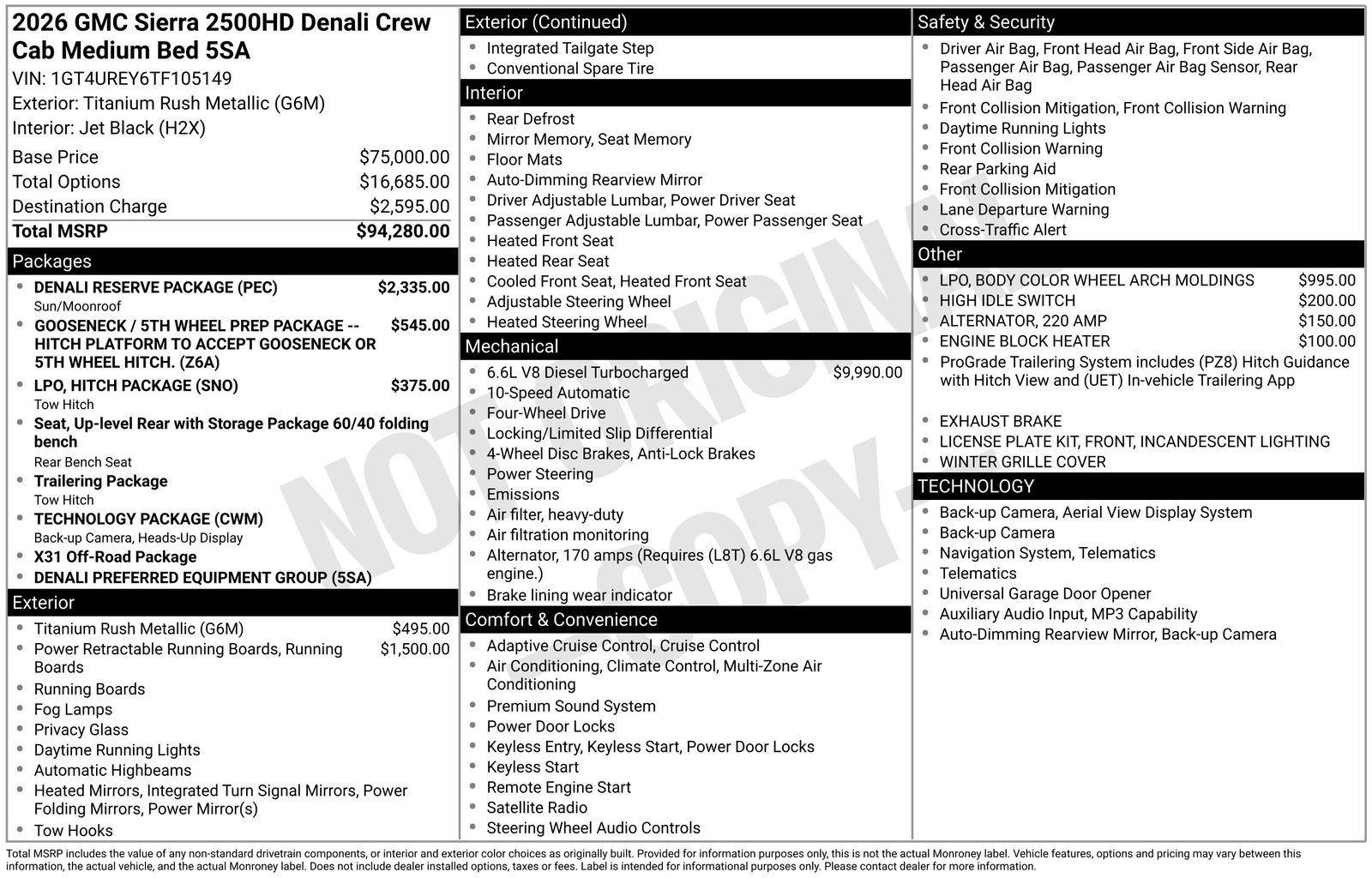 New 2026 GMC Sierra 2500 Denali w/ Denali Reserve Package image 10
