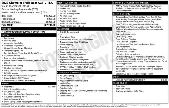 Used 2023 Chevrolet TrailBlazer ACTIV image 27