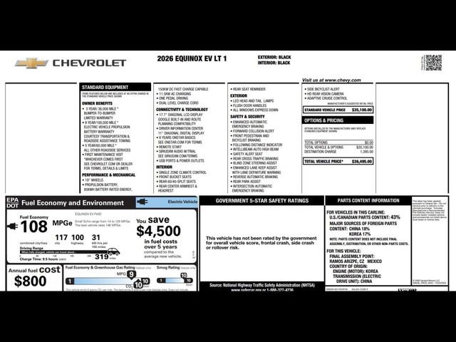 New 2026 Chevrolet Equinox EV LT FWD image 3