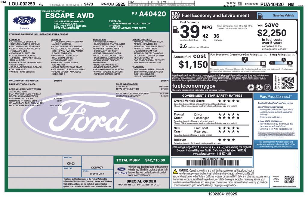 Used 2023 Ford Escape Platinum AWD/4WD image 4