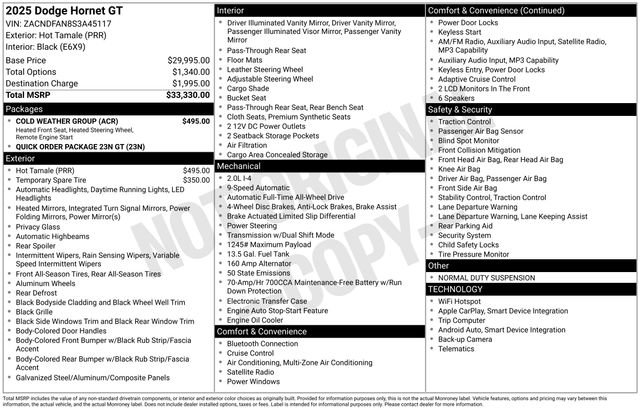 New 2025 Dodge Hornet GT w/ Cold Weather Group image 39