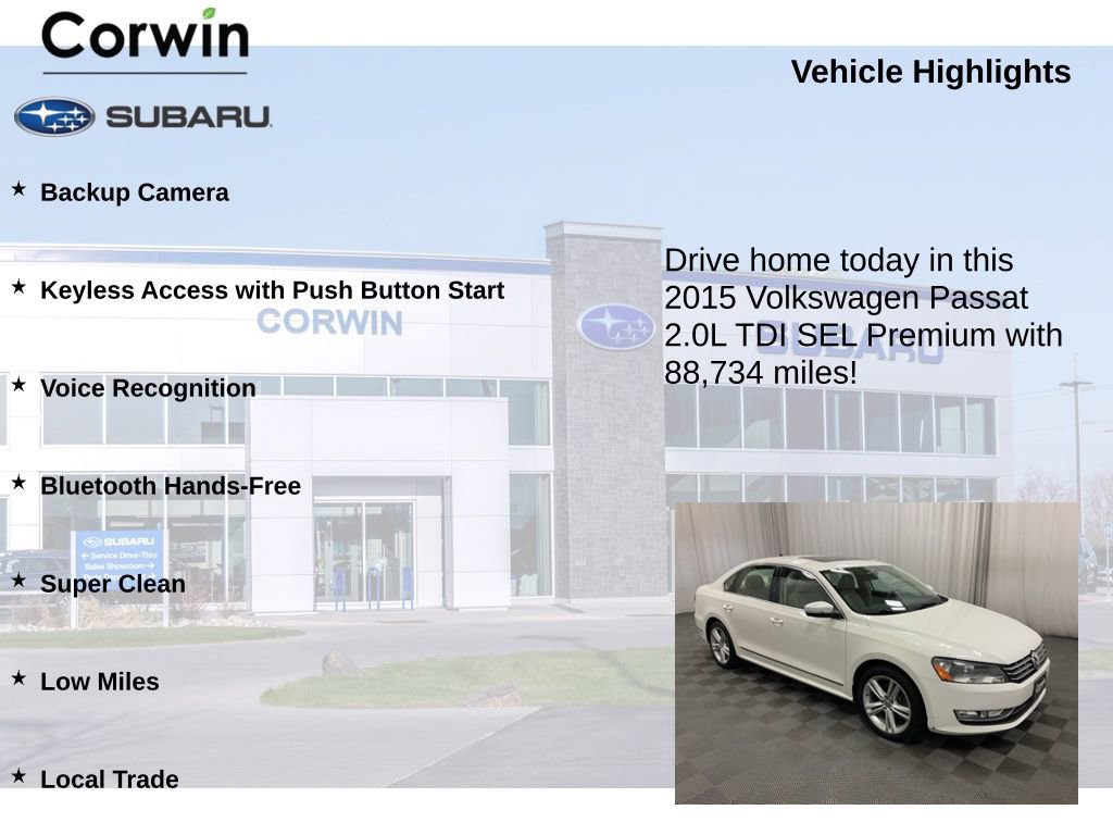 Used 2015 Volkswagen Passat TDI SEL Premium image 6