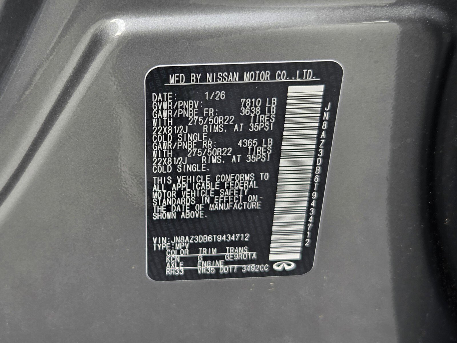 New 2026 INFINITI QX80 4WD image 23