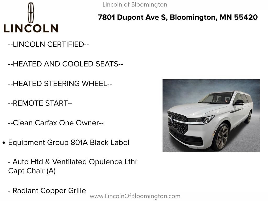 Certified 2025 Lincoln Navigator L Black Label AWD/4WD image 6