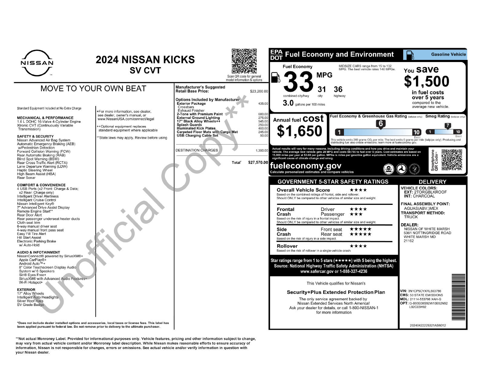 Used 2024 Nissan Kicks SV w/ Exterior Package FWD image 11