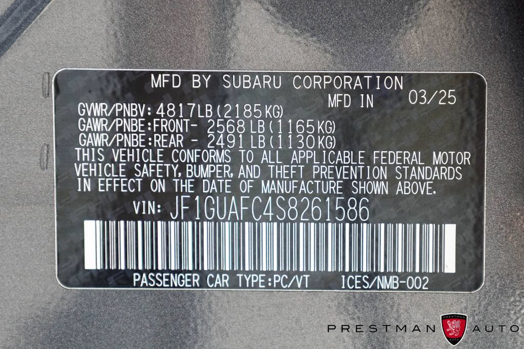 Used 2025 Subaru Impreza 2.0i Sport AWD/4WD image 36