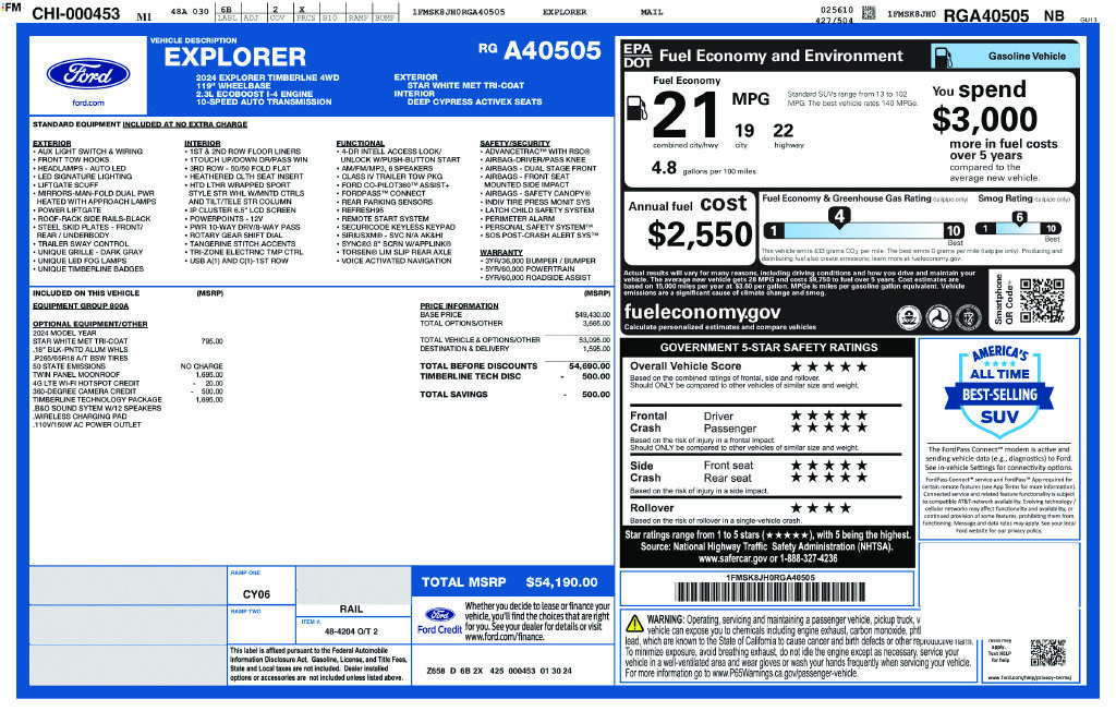 Used 2024 Ford Explorer Timberline w/ Timberline Technology Package AWD/4WD image 26