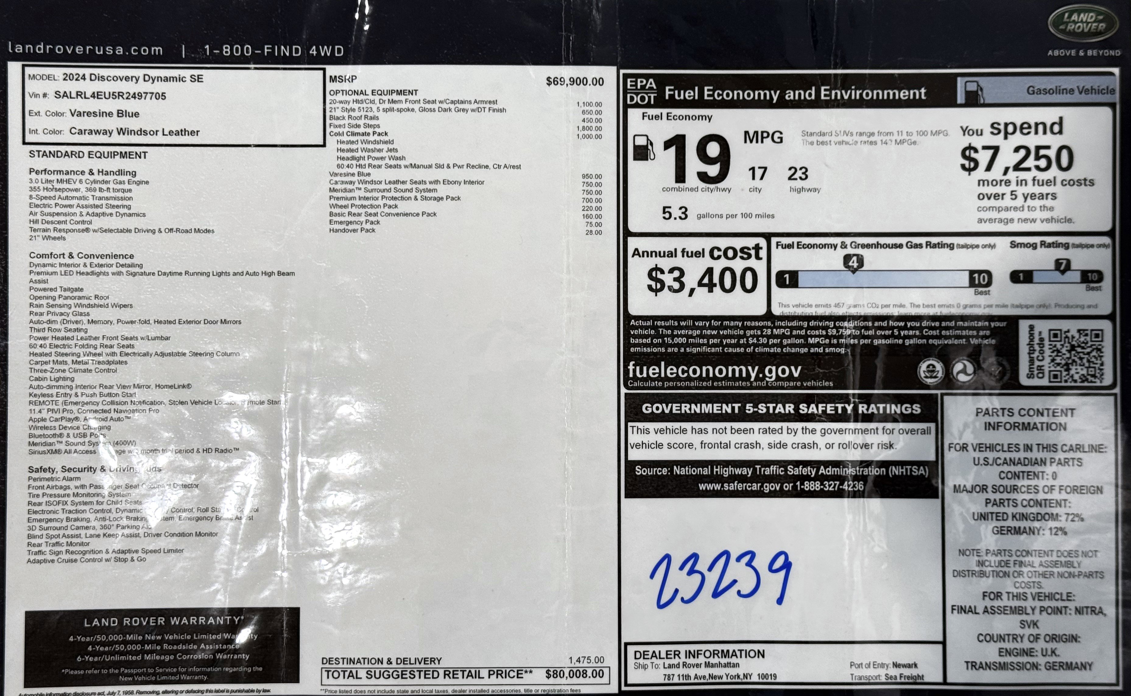 Used 2024 Land Rover Discovery Dynamic SE image 2