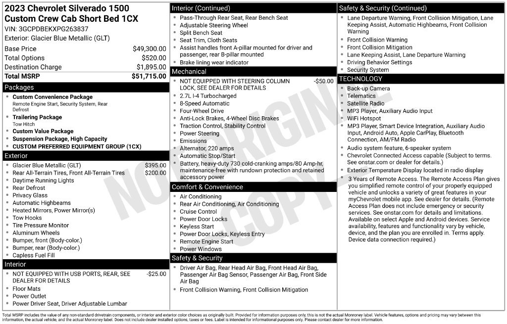 Used 2023 Chevrolet Silverado 1500 Custom AWD/4WD image 25