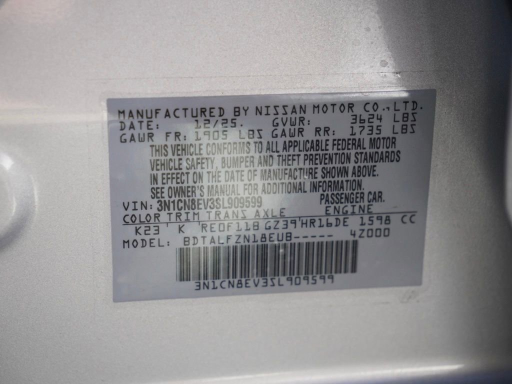 New 2025 Nissan Versa SV w/ Trunk Package image 26