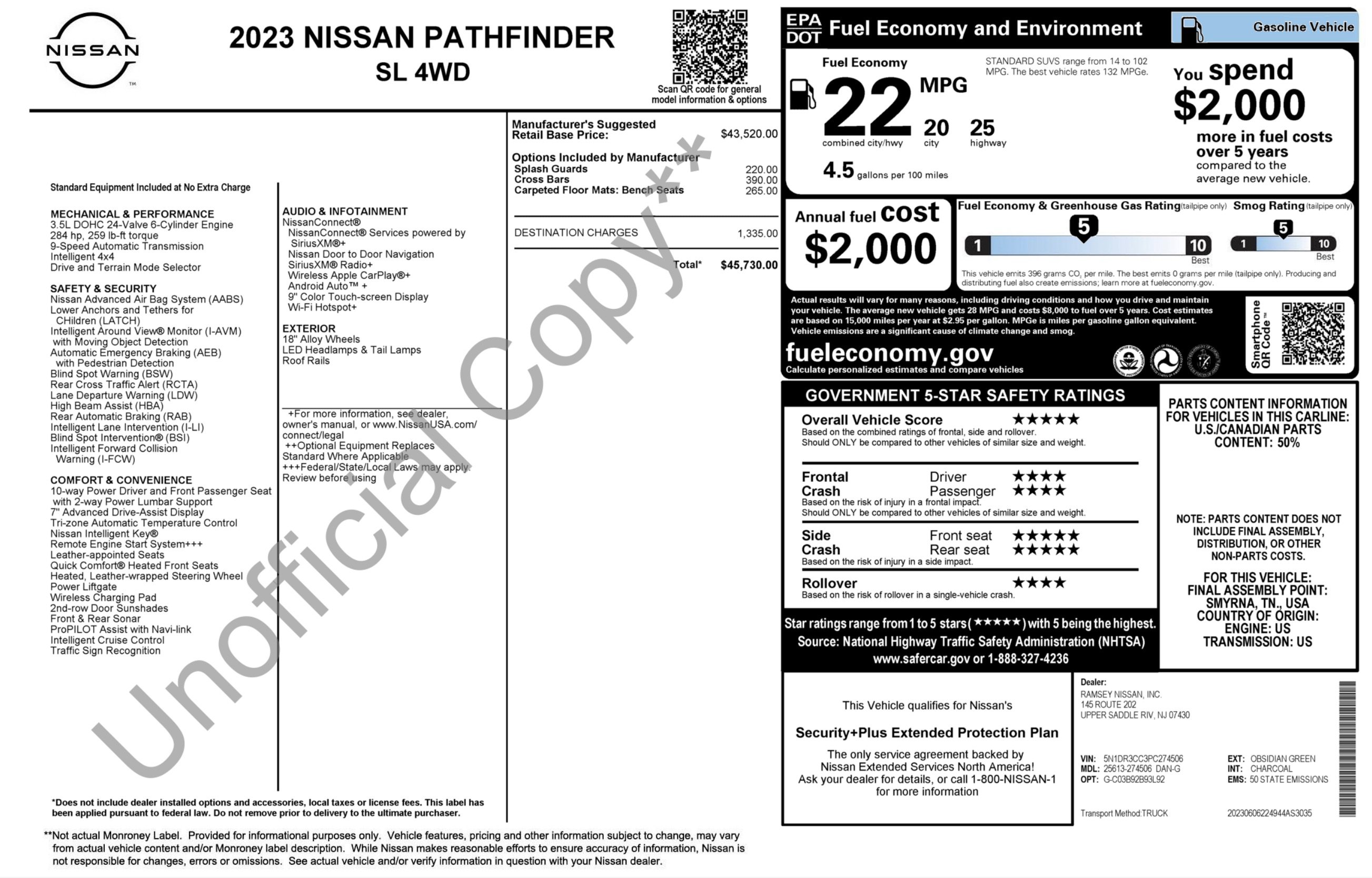 Used 2023 Nissan Pathfinder SL AWD/4WD image 2