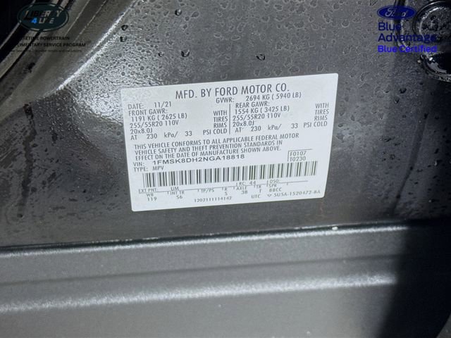 Certified 2022 Ford Explorer XLT w/ Equipment Group 202A image 33