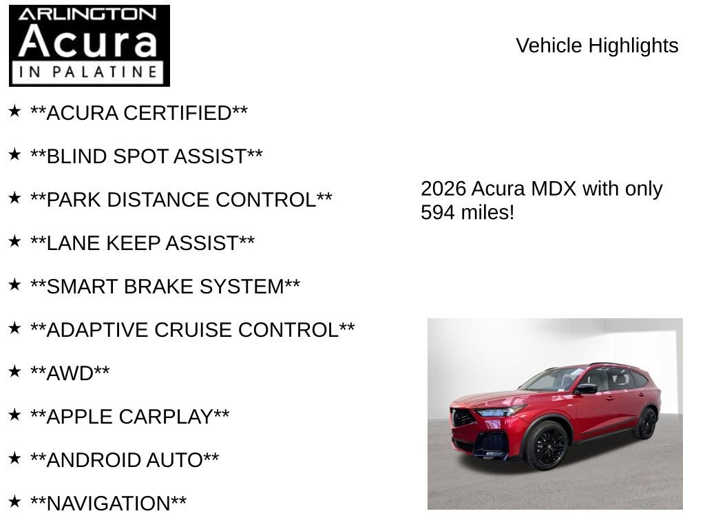 Certified 2026 Acura MDX A-Spec AWD/4WD image 7