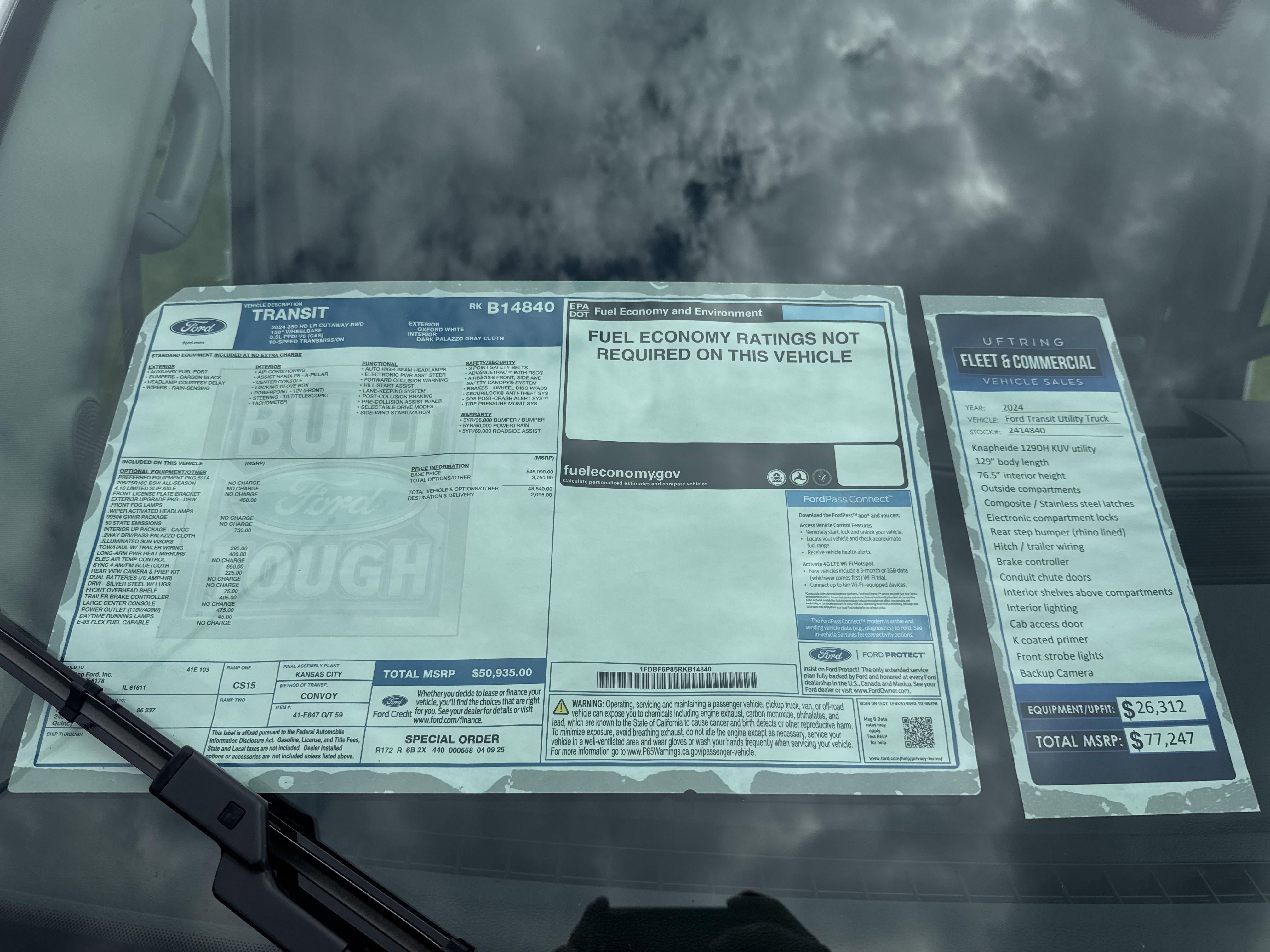 Used 2024 Ford Transit 350 DRW w/ Interior Upgrade Package image 16