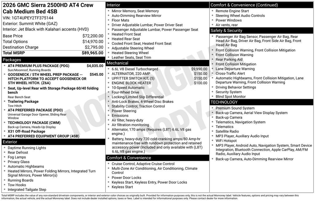 New 2026 GMC Sierra 2500 AT4 w/ AT4 Premium Plus Package AWD/4WD image 42