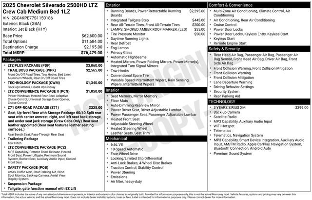 Used 2025 Chevrolet Silverado 2500 LTZ w/ LTZ Plus Package