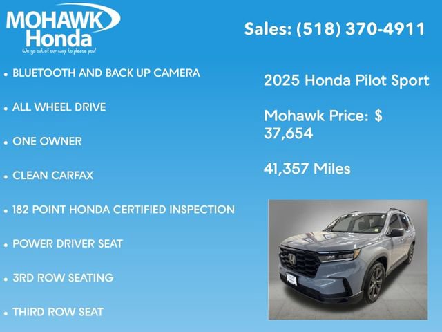 Certified 2025 Honda Pilot Sport image 8