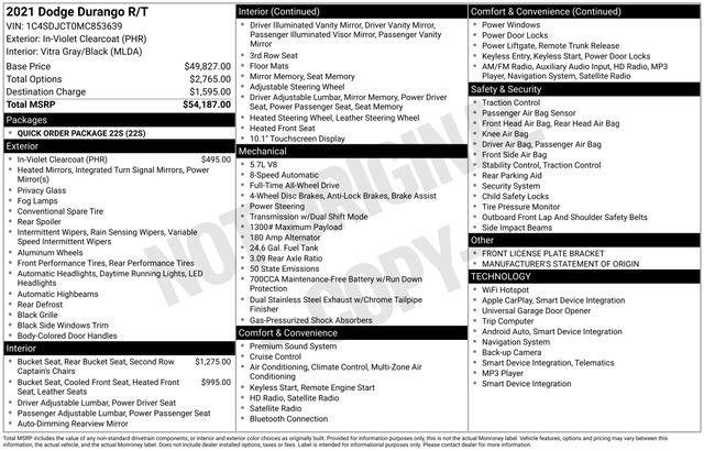 Used 2021 Dodge Durango R/T AWD/4WD image 51