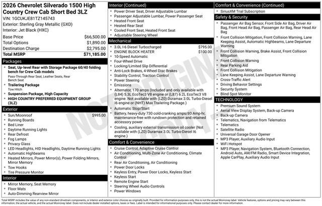 Certified 2026 Chevrolet Silverado 1500 High Country AWD/4WD image 47