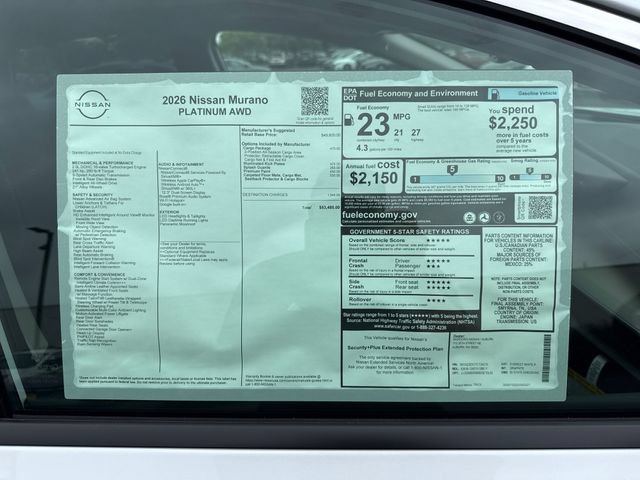 New 2026 Nissan Murano Platinum w/ Cargo Package AWD/4WD image 31