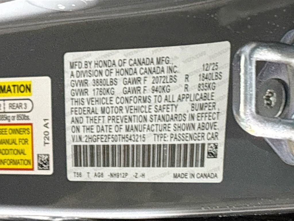 New 2026 Honda Civic Sport image 25