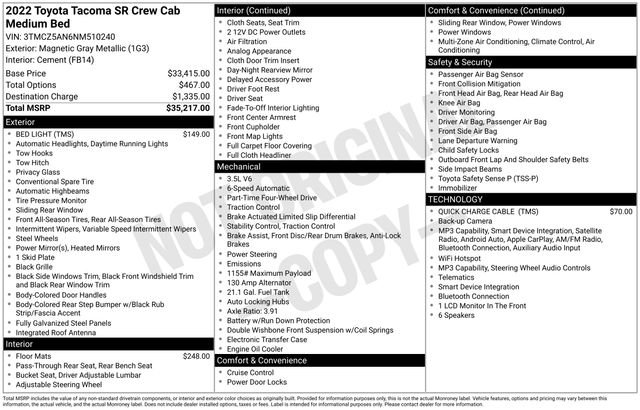 Used 2022 Toyota Tacoma SR AWD/4WD image 33