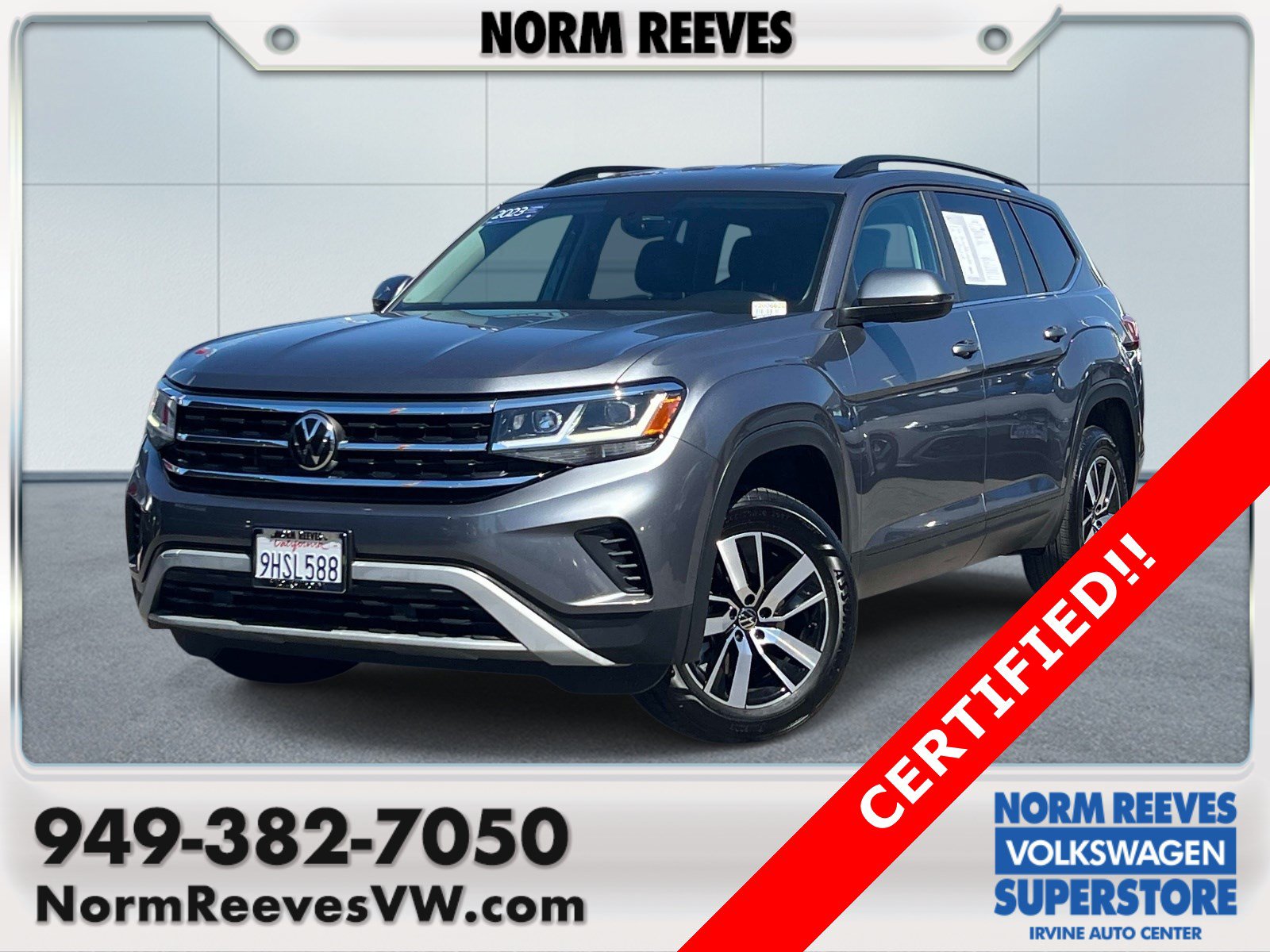 Certified 2023 Volkswagen Atlas SE