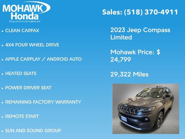 Used 2023 Jeep Compass Limited w/ Sun and Sound Group AWD/4WD image 14