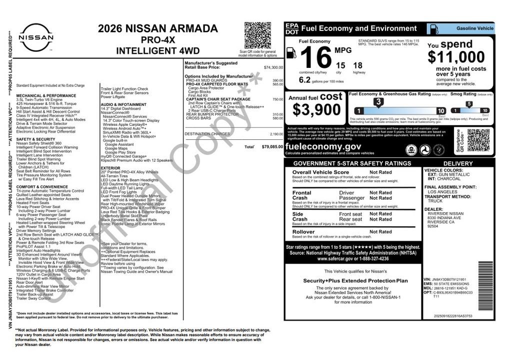 Used 2026 Nissan Armada PRO-4X w/ Captain's Chari Seat Package AWD/4WD image 4