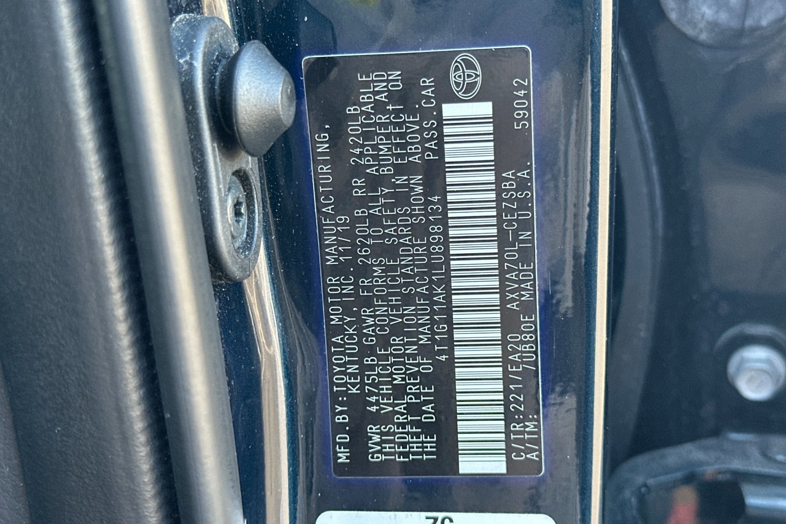 Certified 2020 Toyota Camry SE w/ Carpet Mat Package image 27