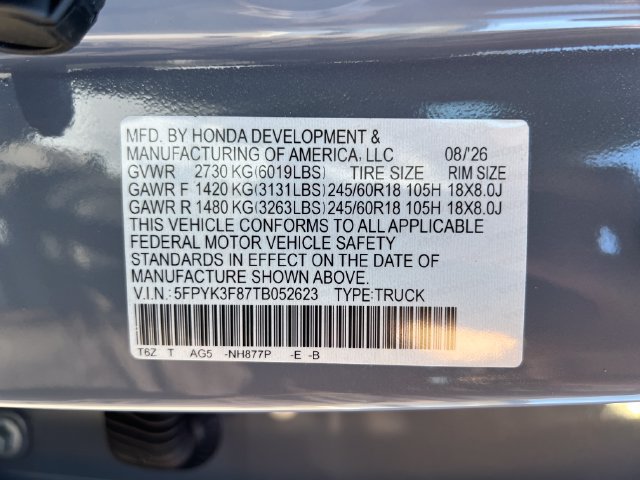 New 2026 Honda Ridgeline Black Edition image 18