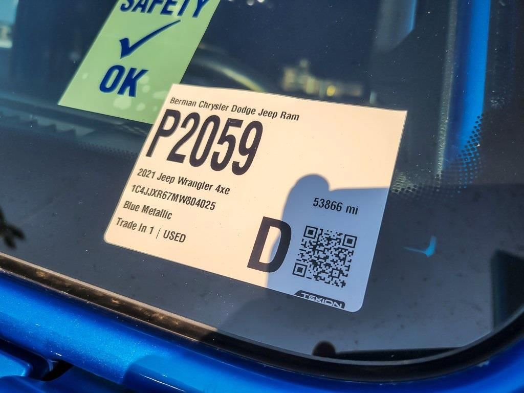 Used 2021 Jeep Wrangler Unlimited Rubicon 4xe w/ Steel Bumper Group image 26