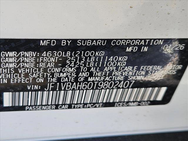 New 2026 Subaru WRX Premium image 17