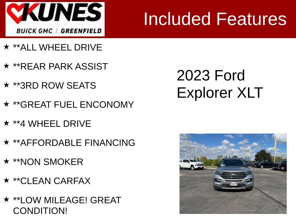 Used 2023 Ford Explorer XLT w/ Equipment Group 202A image 3