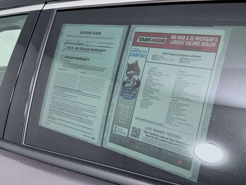 Certified 2023 Jeep Compass Limited AWD/4WD image 15
