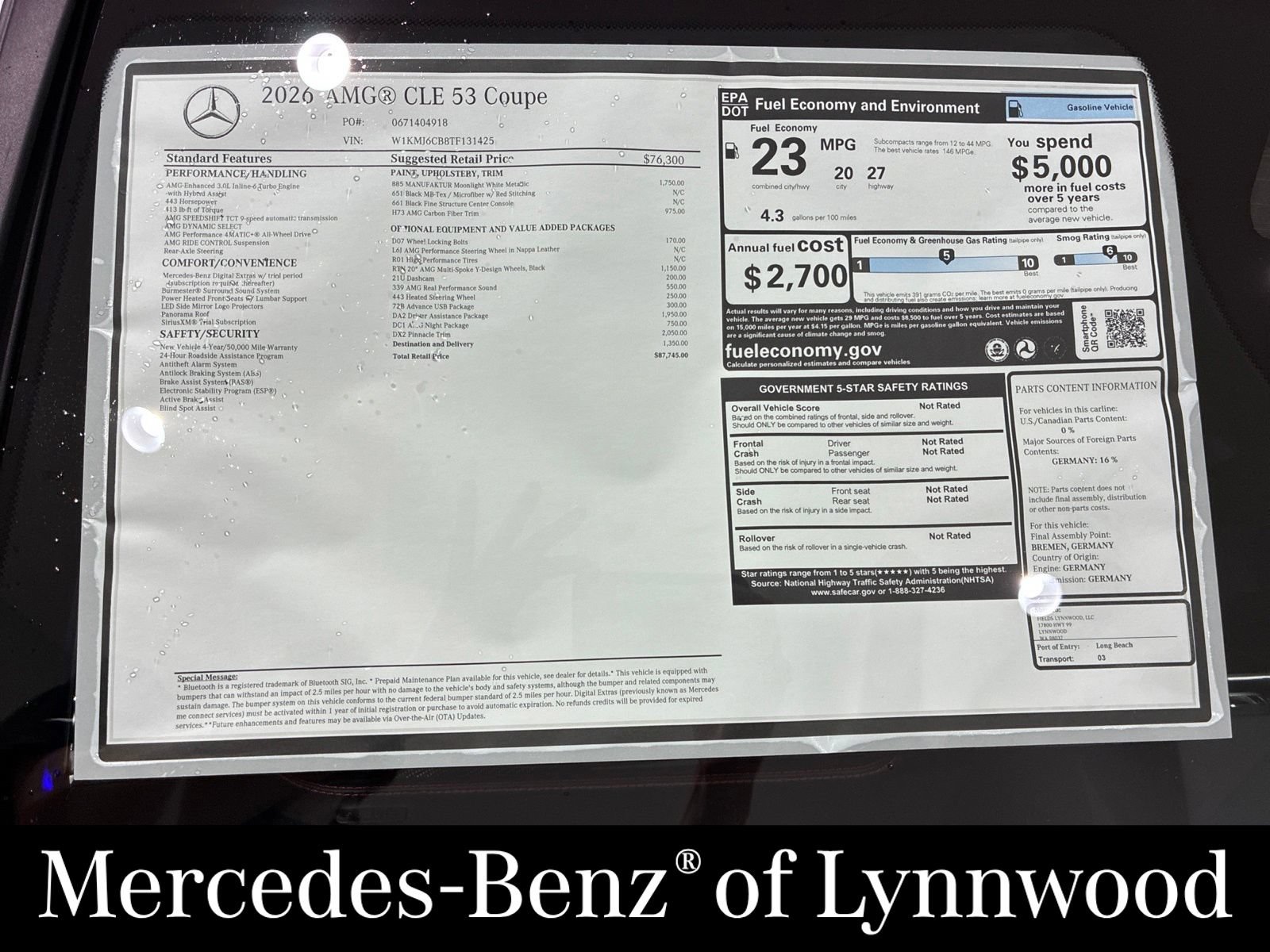 New 2026 Mercedes-Benz CLE 53 AMG 4MATIC Coupe image 17